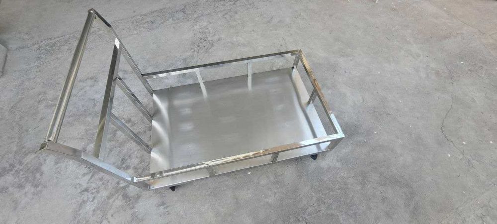 Тележка арава из нержавейки для пищевых продуктов. Тачка