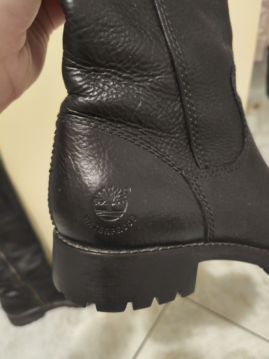 Timberland кожени високи черни ботуши
