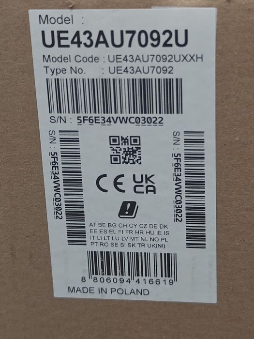 Smart TV Samsung 4K Ultra HD 108Cm