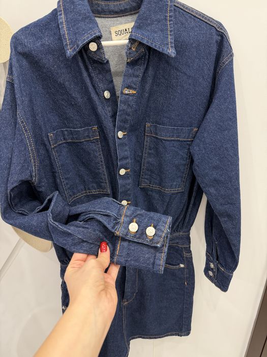 Дънкова рокля с копчета