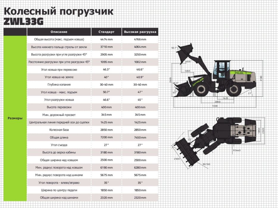 Погрузчик Zoomlion ZWL33G