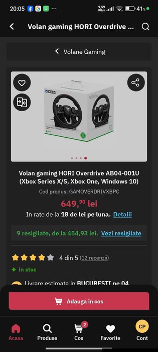 Volan gaming xbox