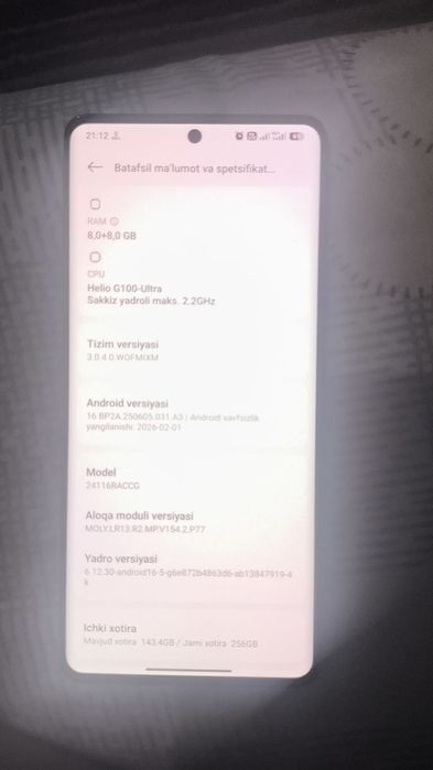 Redmi not 14 pro 
yangi xoli 1 oy boʻldi olinganiga
Narxi 2.500 
Obmen