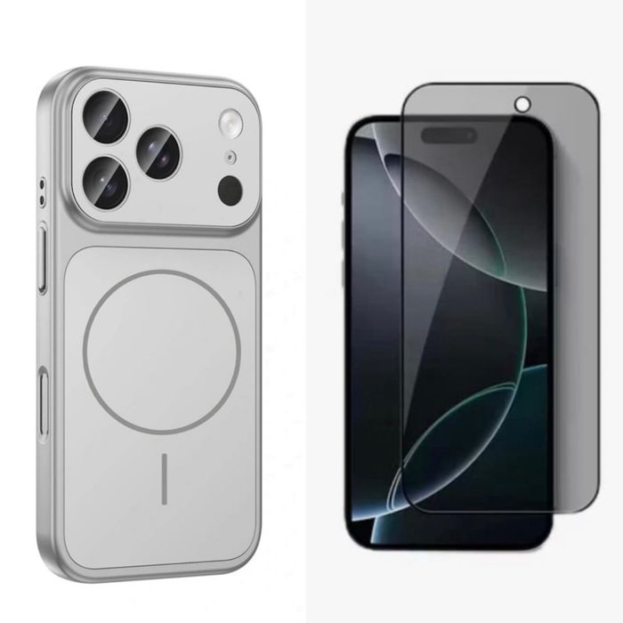 Husa Magsafe Glass Seria 17 + Folie Sticla Iphone 13/13 PRO/13 PRO MAX