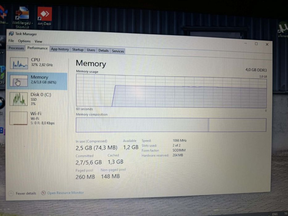 Лаптоп  Леново ThinkPad X201 с инсталирани програми за диагностика