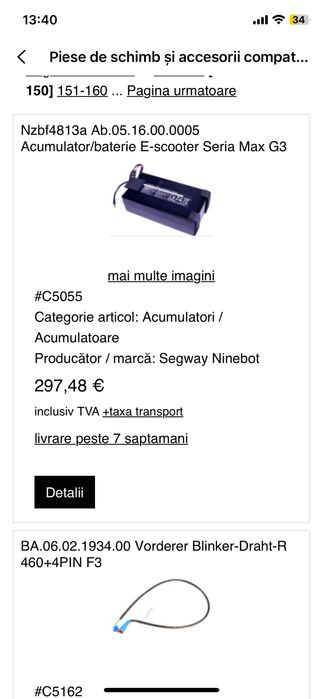 Acumulator Ninebot SEGWAY MAX G3 compatibil F3 PRO