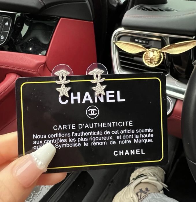 Обеци сребърни chanel