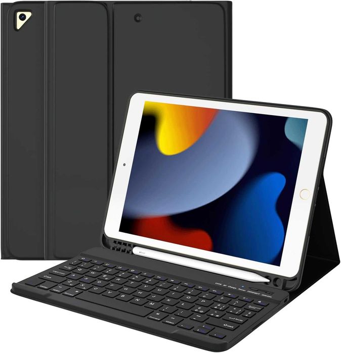 Husa TQQ cu tastatura Bluetooth pentru iPad 10.2 / Air 3 10.5