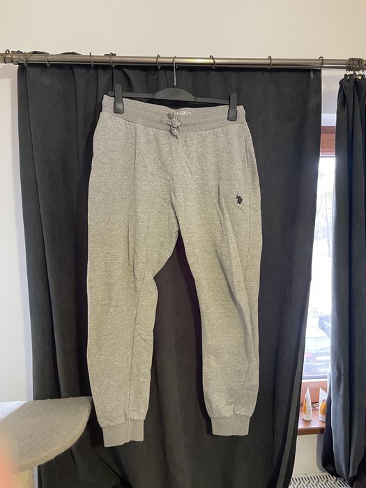 Pantaloni trening U.S. Polo Assn. gri melanj mărimea L