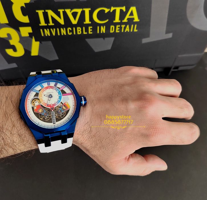 часовник INVICTA Specialty automatic White and Blue 52 mm, Инвикта нов
