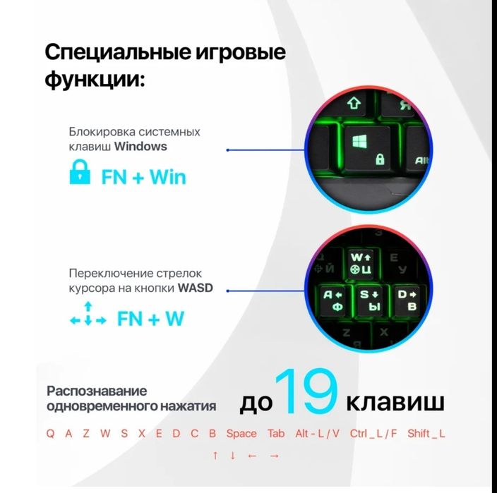 Игровая клавиатура Defender Werewolf RGB( Full-size)