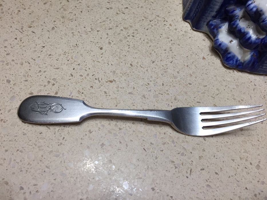 Старинная Вилка из серебра