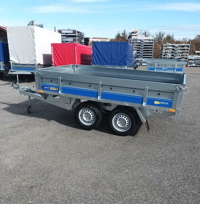 Remorca 750 kg ,2 axe, dimensiuni 260 x 150 cm