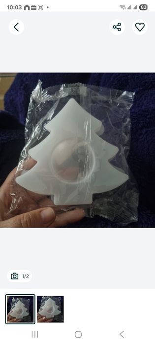 Matrita silicon forma brad cu lumanare