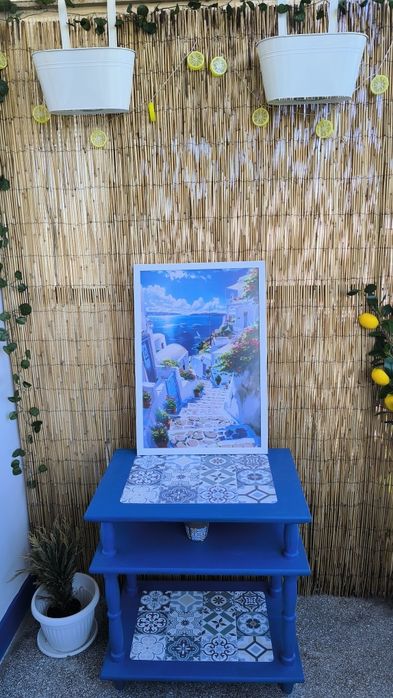 Картина с бяла рамка средиземноморски пейзаж