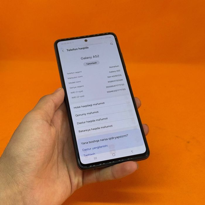 Samsung A52 dastavka bor