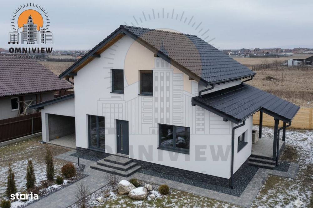 Casă nouă cu garaj, 145 mp utili, teren 500 mp–TVA inclus