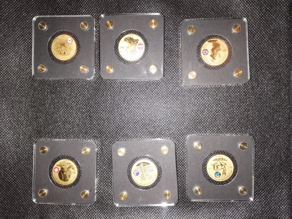 6 monede din aur 24k 1/500oz din seria Bullion Coins of the World 2021