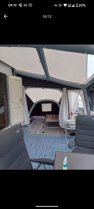 Надуваем анекс за форселт каравана Kampa Dometic Pro AIR