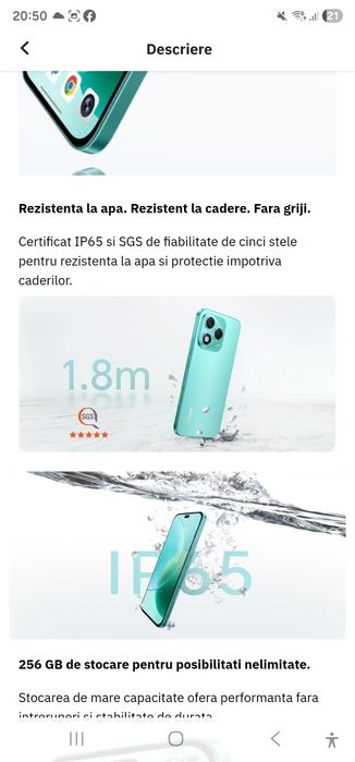 Vand telefon HONOR 400 Lite 256 gb nou Garantie