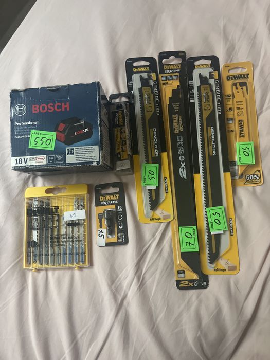 Dewalt panze  profesionale si baterie Bosch