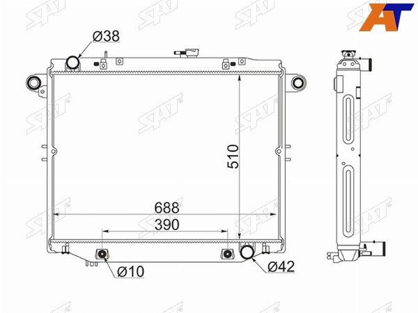Радиатор Toyota Land cruiser
