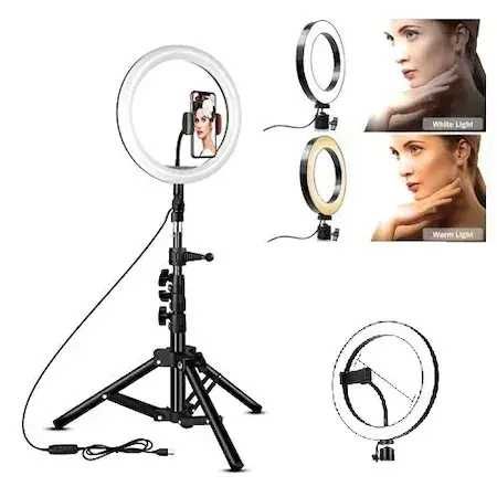 LED ринг лампа, за Youtube, Tiktok, с трипод 210см