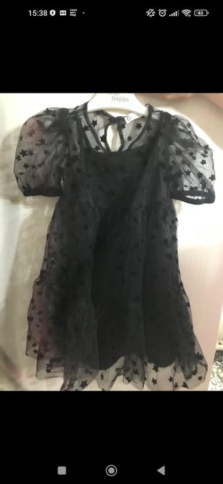 Платье чёрное и балетки  велюровые