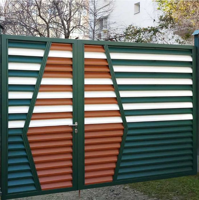 Garduri din panou stil jaluzele, sipca metalica, tabla, BCA si plasa