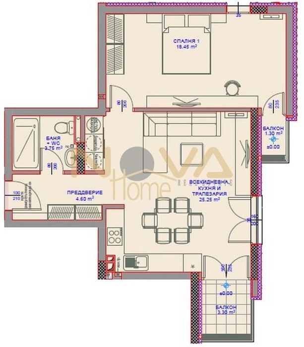 Продава се Двустаен апартамент в Варна, Виница - 86 кв.м за 890 €/кв.м - Снимка #3