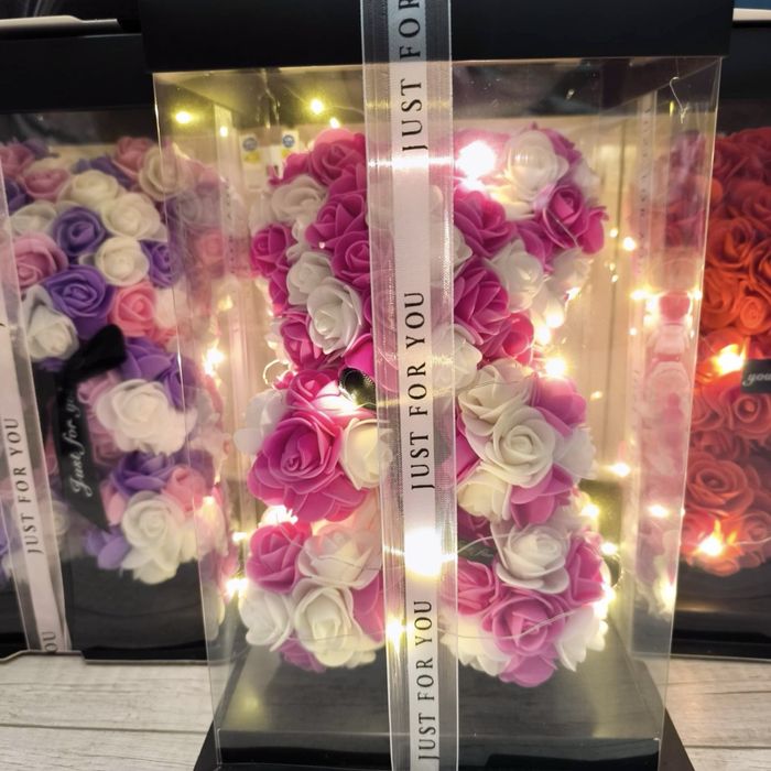 НОВО ТОП МЕЧЕТА С РОЗИ 25см. КУТИЯ и LED осветление / Св. Валентин