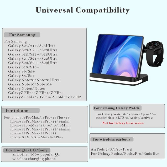 Încarcator 3 in 1 wireless