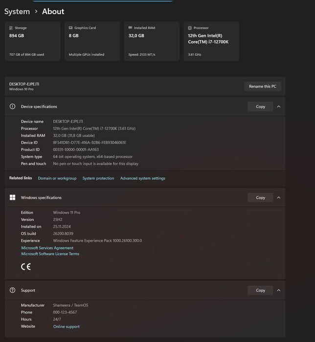 Vand PC Gaming - i7, 32GB RAM, placa video 3070TI