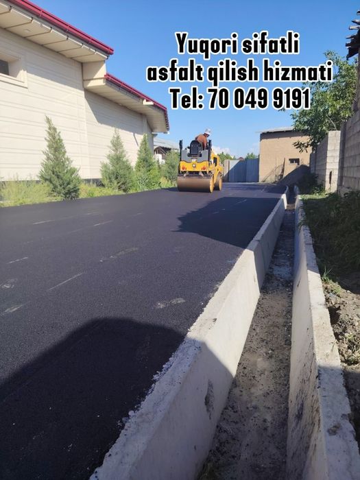 Asfalt xizmati butun viloyat boʻylab 60000soʻm kv