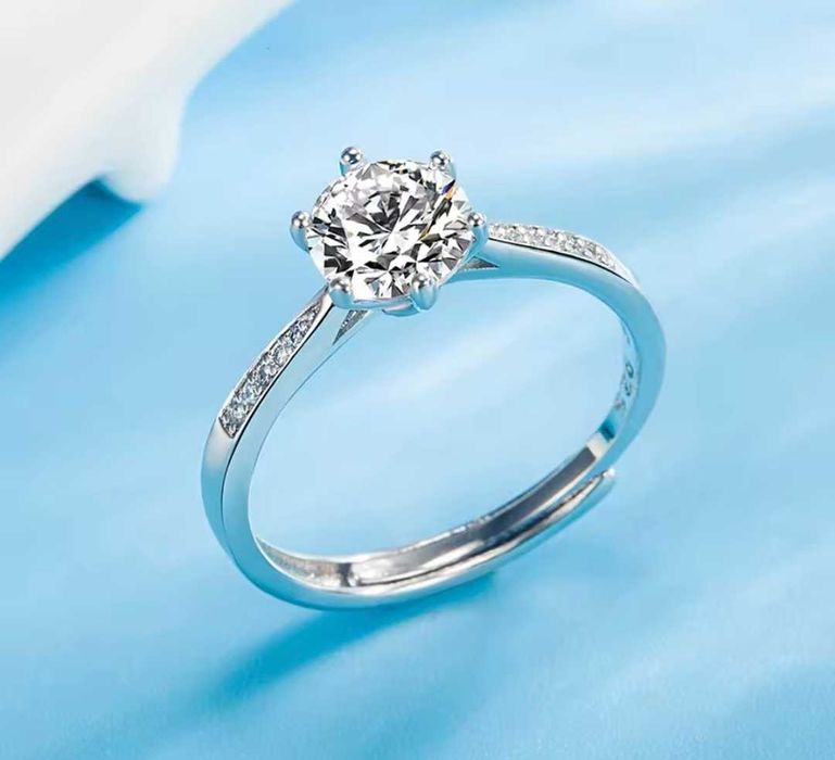 Сребърен годежен пръстен нов годежен пръстен пръстен за годеж халки