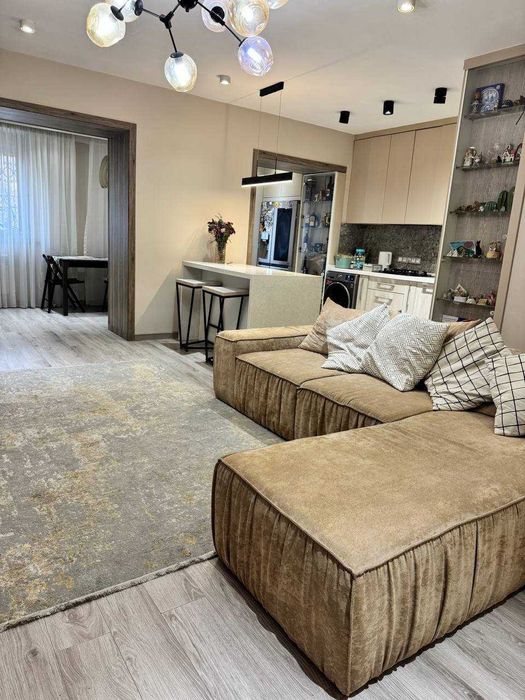 3-комнатная квартира 80 м² Качественный ремонт, мебель и техника