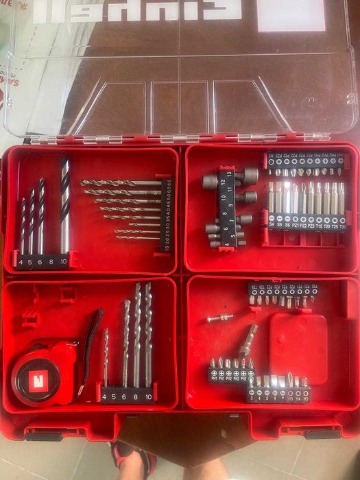 Cutie scule Einhell + accesoriile din poze