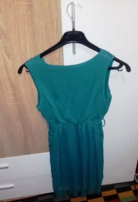 Sacou turcoaz, dama+rochie turcoaz marimea S/M, pret 40 lei