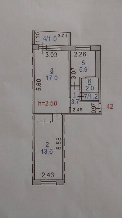 Продам 2х комнатную квартиру