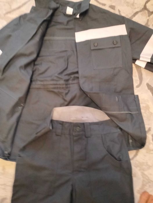 Костюм ХБ плотный спецодежда и ботинки