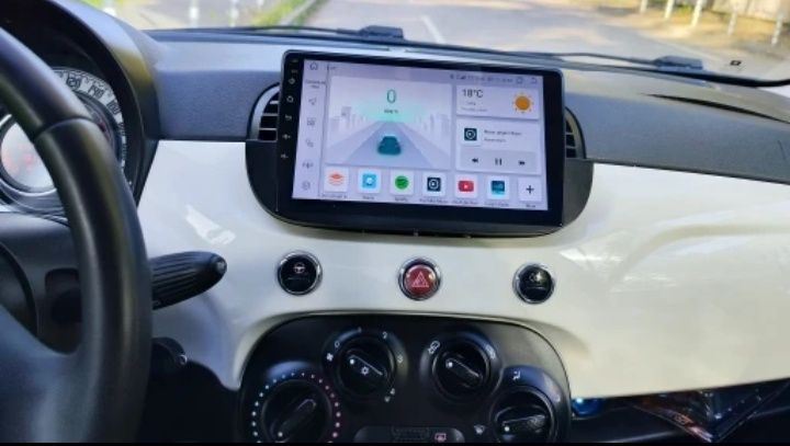 Fiat 500 мултимедия Android GPS Навигация
