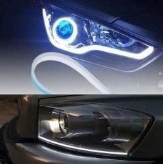 Дневни светлини с вграден бягащ мигач силикон, 45 см. А-3213-2