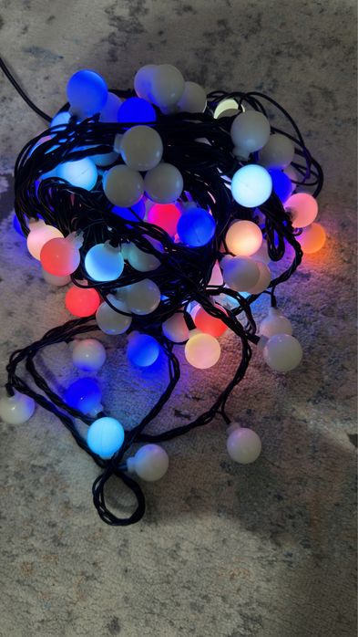 гирлянды наулицу и в комнате