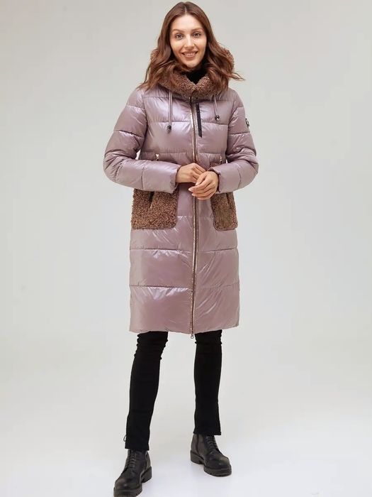 Бежово пухено яке палто Percat М-L