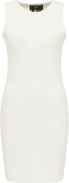 Faina сива и бяла рокля по тялото