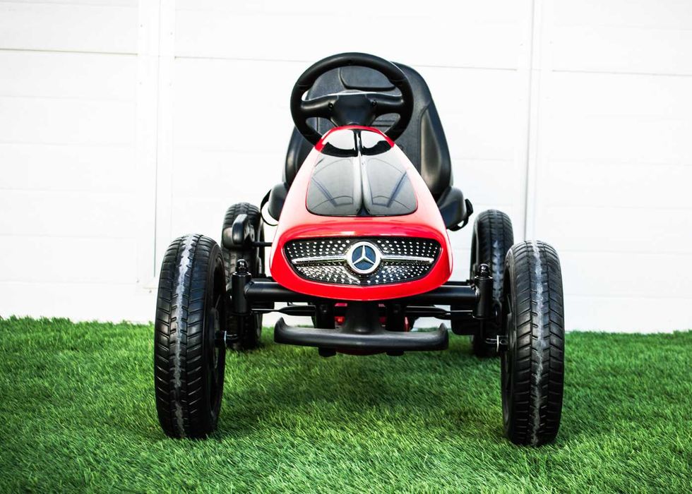 Masinuta cu pedale pentru copii, GO Kart Mercedes cu roti MOI #RED