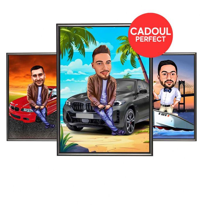 Tablouri Caricaturi Portrete la Comanda Cadou Femei Barbati Cuplu