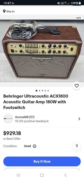 Behringer ACX 1800 Комбо усилвател за електрическа китара!