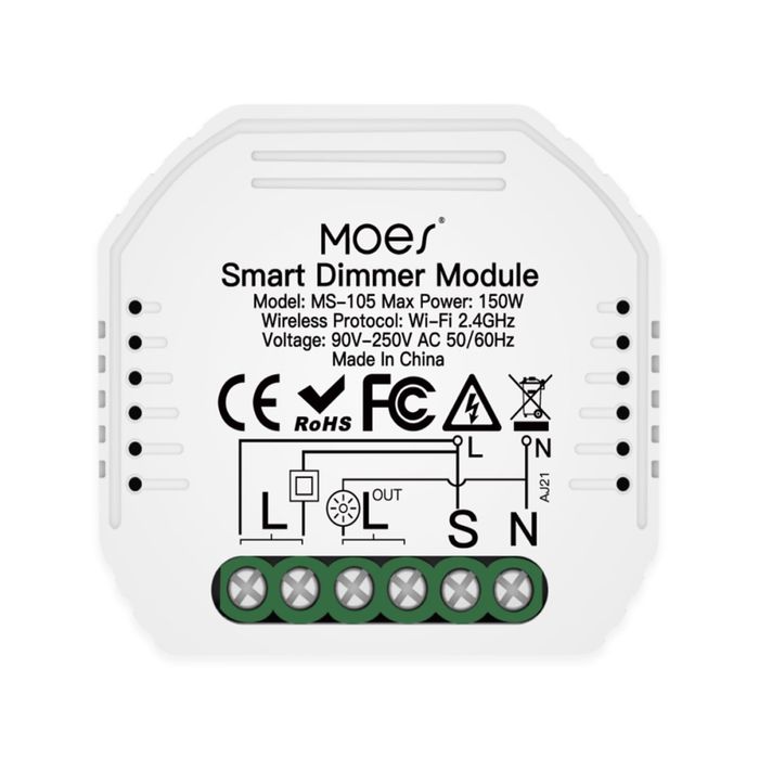 WiFi Едноканален димер за вграждане в конзола