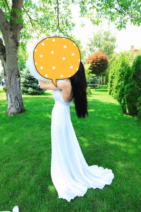 salopeta alba cu trena